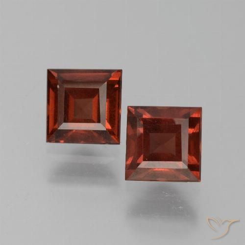 1.73ctw Natural Rojo sangría Granate piropo, Cuadrado, VS