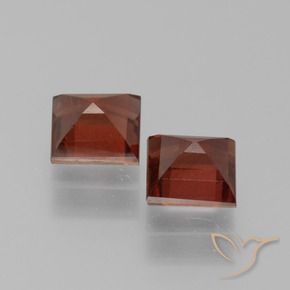 Gemas de Granate piropo Rojo sangría natural de 1.73 ct, Cuadrado, VS