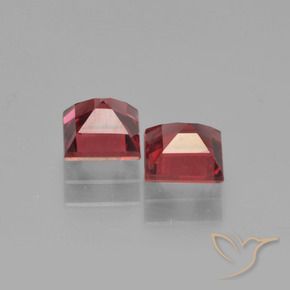 Gemas de Granate piropo Rojo vino intenso natural de 1.69 ct, Cuadrado, VVS