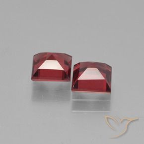 Gemas de Granate piropo Rojo oscuro natural de 1.62 ct, Cuadrado, VS