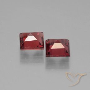 Gemas de Granate piropo Rojo oscuro natural de 1.47 ct, Cuadrado, VS