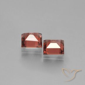 Gemas de Granate piropo Rojo medio natural de 1.49 ct, Cuadrado, VS