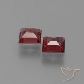 Gemas de Granate piropo Rojo oscuro natural de 1.42 ct, Cuadrado, VS