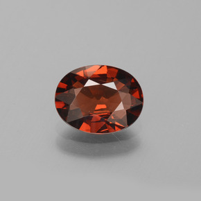 Granate piropo rojo natural de 1,86 ct, corte óvalo, VVS-VS