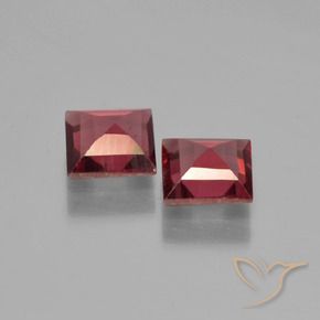 Gemas de Granate piropo Rojo escarlata natural de 1.46 ct, Cuadrado, VS