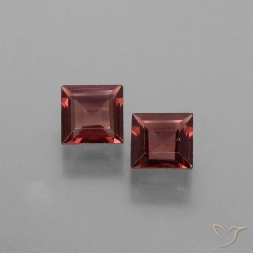 1.29ctw Natural Rojo merlot Granate piropo, Cuadrado, VVS-VS