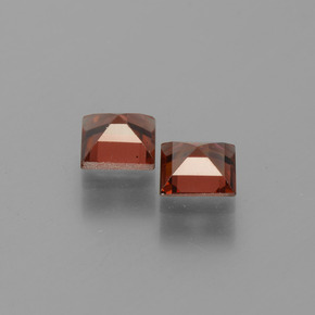 Gemas de granate piropo rojo natural de 1,50 ct, cuadrado, VVS