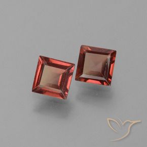 Gemas de Granate piropo Rojo sangría natural de 1.49 ct, Cuadrado, VS