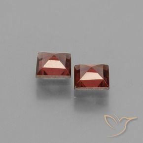 Gemas de Granate piropo Rojo sangría natural de 1.49 ct, Cuadrado, VS