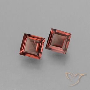 Gemas de Granate piropo Rojo escarlata intenso natural de 1.34 ct, Cuadrado, VS
