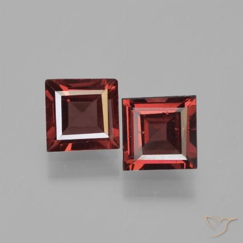 1.52ctw Natural Rojo oscuro Granate piropo, Cuadrado, VVS-VS