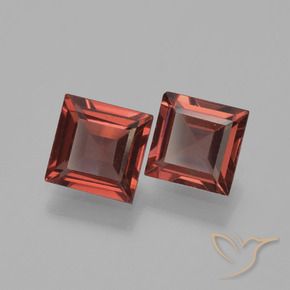 Gemas de Granate piropo Rojo escarlata natural de 1.50 ct, Cuadrado, VS