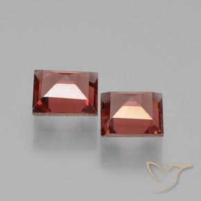 Gemas de Granate piropo Rojo escarlata natural de 1.50 ct, Cuadrado, VS