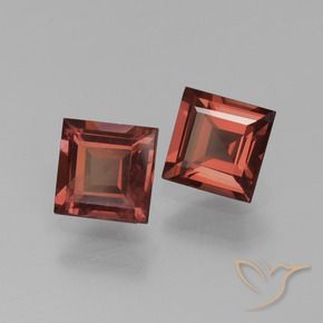 Gemas de Granate piropo Rojo escarlata intenso natural de 1.36 ct, Cuadrado, VVS-VS