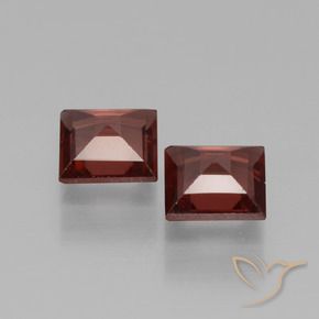 Gemas de Granate piropo Rojo escarlata intenso natural de 1.29 ct, Cuadrado, VVS-VS