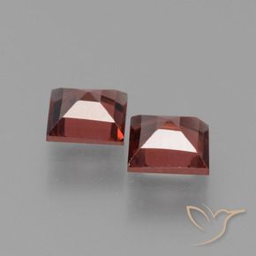 Gemas de Granate piropo Rojo vino intenso natural de 1.51 ct, Cuadrado, VS