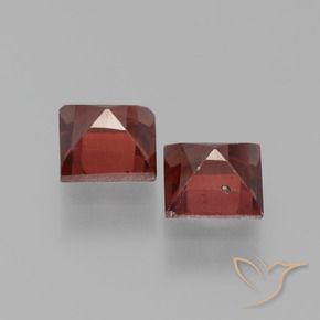 Gemas de Granate piropo Rojo oscuro natural de 1.62 ct, Cuadrado, VS