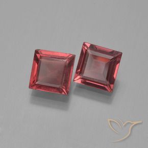 Gemas de Granate piropo Rojo vino intenso natural de 1.45 ct, Cuadrado, VS