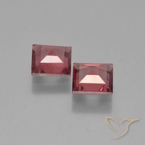 Gemas de Granate piropo Rojo vino intenso natural de 1.45 ct, Cuadrado, VS