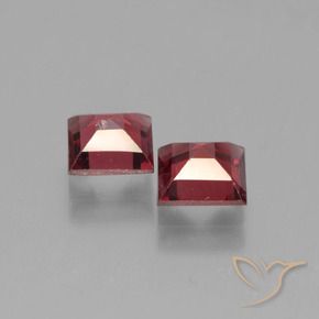 Gemas de Granate piropo Rojo vino intenso natural de 1.48 ct, Cuadrado, VS