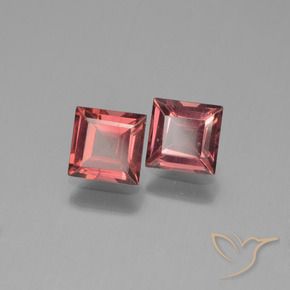 Gemas de Granate piropo Rojo oscuro natural de 1.46 ct, Cuadrado, VS