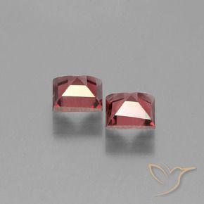 Gemas de Granate piropo Rojo oscuro natural de 1.46 ct, Cuadrado, VS