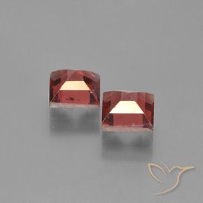 Gemas de Granate piropo Rojo oscuro natural de 1.77 ct, Cuadrado, VS