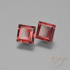 Gemas de Granate piropo Rojo merlot natural de 1.45 ct, Cuadrado, VVS-VS