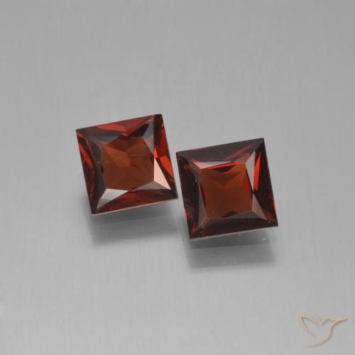 1.41ctw Natural Rojo oscuro Granate piropo, Cuadrado, VS
