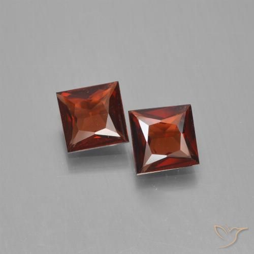 1.29ctw Natural Rojo oscuro Granate piropo, Cuadrado, VVS-VS