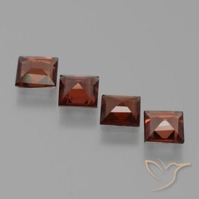 Gemas de Granate piropo Rojo merlot natural de 1.87 ct, Cuadrado, VS