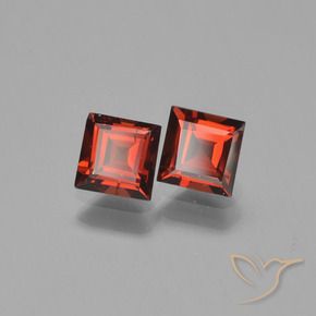 Gemas de Granate piropo Rojo oscuro natural de 1.48 ct, Cuadrado, VVS-VS
