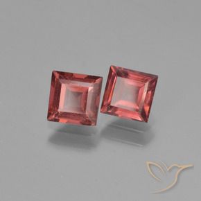 Gemas de Granate piropo Rojo oscuro natural de 1.67 ct, Cuadrado, VS