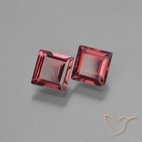 Gemas de Granate piropo Rojo merlot natural de 1.53 ct, Cuadrado, VS