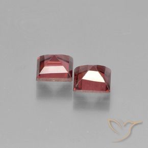 Gemas de Granate piropo Rojo escarlata natural de 1.55 ct, Cuadrado, VS