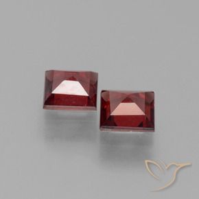 Gemas de Granate piropo Rojo oscuro natural de 1.46 ct, Cuadrado, VS
