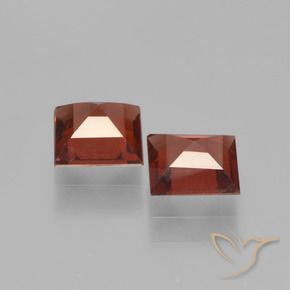 Gemas de Granate piropo Rojo oscuro natural de 1.41 ct, Cuadrado, VS