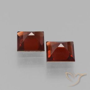 Gemas de Granate piropo Rojo oscuro natural de 1.46 ct, Cuadrado, VVS-VS