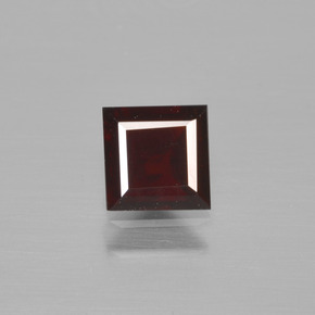 Granate piropo rojo natural de 0,64 ct, cuadrado, VS