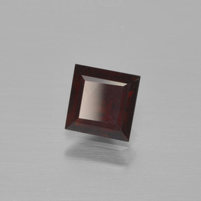 Granate piropo rojo natural de 0,64 ct, cuadrado, VS