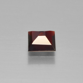 Granate piropo rojo natural de 0,64 ct, cuadrado, VS