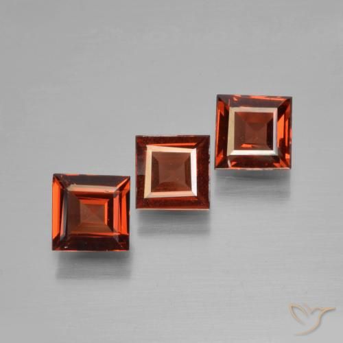 1.82ctw Natural Rojo claro Granate piropo, Cuadrado, VS