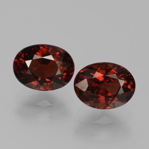Gemas de granate piropo rojo natural de 3,76 ct, corte óvalo, VVS-VS