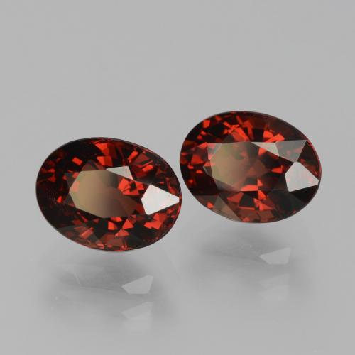 Gemas de granate piropo rojo natural de 3,76 ct, corte óvalo, VVS-VS
