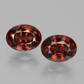 Gemas de granate piropo rojo natural de 3,88 ct, corte óvalo, VVS-VS