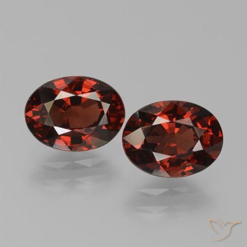 Gemas de granate piropo rojo natural de 3,13 ct, corte óvalo, VVS-VS