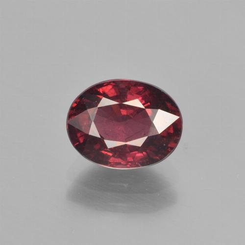 Granate Piropo Rojo oscuro natural de 1.84 ct, Corte Óvalo, VS