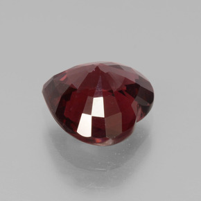 Granate piropo rojo natural de 3,25 ct, forma de corazón, VS