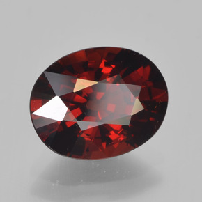 Granate Piropo Roja natural de 3.29 ct, Corte Óvalo, VVS-VS