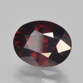 Granate piropo rojo natural de 3,55 ct, corte óvalo, VVS